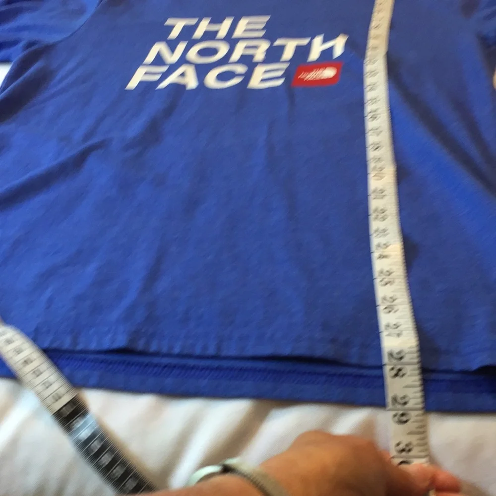 The North Face Blue Spell Out Tee T-shirt Size Medium
